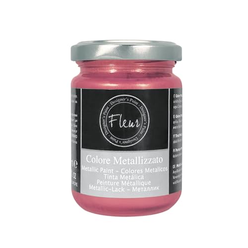 FLEUR DESIGNER'S PAINT Fleur Farbe Metallic, 130 ml, F93 Cosmo Roségold von FLEUR DESIGNER'S PAINT