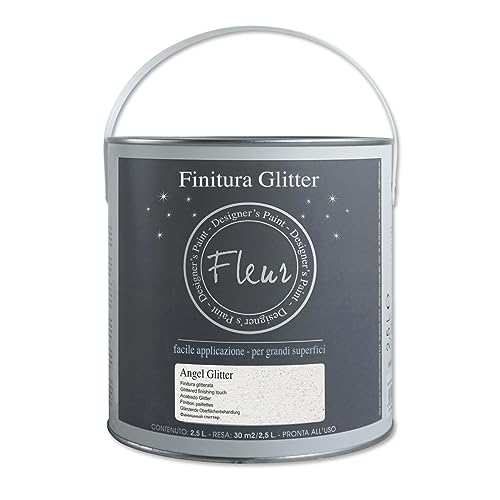 FLEUR DESIGNER'S PAINT Fleur Glitzerfarbe für Wände, 2,5 l, mit Glitzereffekt von FLEUR DESIGNER'S PAINT