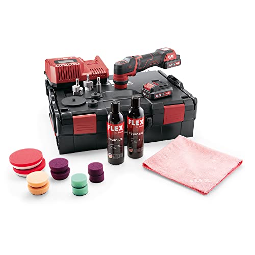 Akku-Polierer PXE 80 10.8-EC/2.5 P-Set | 10,8 Volt , 2x 2,5 Ah Akkus in L-Boxx und Zubehör von FLEX