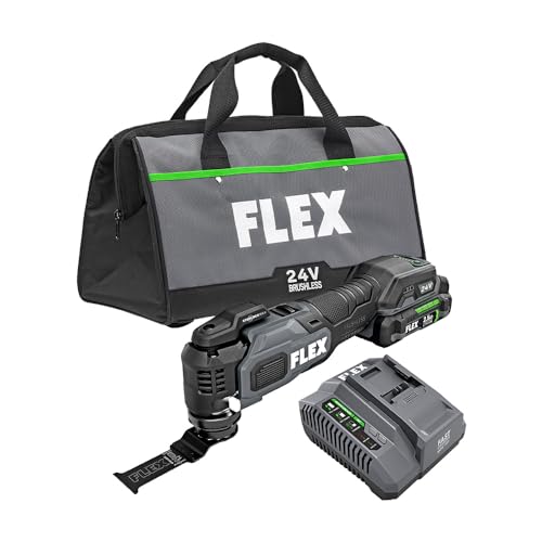 FLEX 24V Brushless Cordless Oscillating 20,000 OPM Multi-Tool Kit with 2.5Ah Lithium Battery and 160W Fast Charger - FX4111-1A FLEX 24V Brushless Cordless Oscillating 20,000 OPM Multi-Tool Kit with 2.5Ah Lithium Battery and 160W Fast Charger - FX4111-1A von FLEX