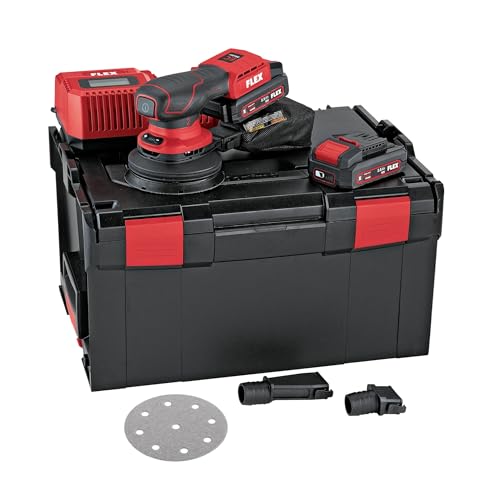FLEX Aktion Akku-Exzenterschleifer ORE 2-125 18-EC/2.5 Set + Schleifpapier-Set (Abmessungen 200 × 125 × 140 mm, Gewicht 1 kg, 18 V Akku) 534498 von FLEX