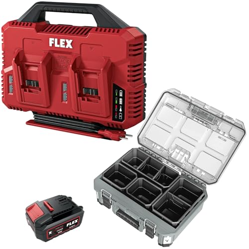 FLEX Aktion Akku Zubehör CA SP 2x 12/18 + 4x AP 18/5.0 + TKL SP SO (Maße 377 x 276 x 143 mm, Gewicht 6,73 kg, 4x Li-Ion 18 V / 5,0 Ah) 534492 von FLEX