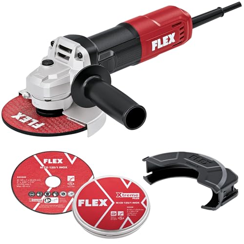 FLEX Aktion Winkelschleifer L 850 125 + Trennscheiben 125 mm INOX Set (Länge 125 mm, Trennscheibe 1 mm, Gewicht 6,77 kg) 534491 von FLEX