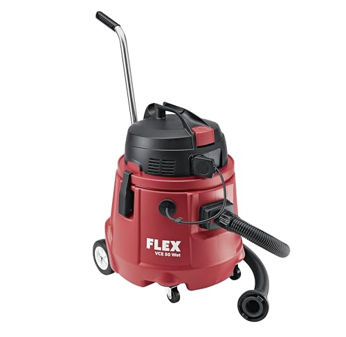 FLEX Nasssauger mit integrierter Wasserpumpe VCE 50 WET – 50 L Behältervolumen (Abmessungen 500 × 440 × 650 mm, Gewicht 15 kg, Kabellänge 7,5 m) 533349 von FLEX