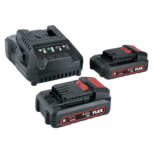 FLEX P-Set 22 Q Power 22 Q (Power 22 Q, P-Set, Ladegerät 18V + 2 Akkus 2,5Ah, 18 V, für Werkzeug) 532740 von FLEX