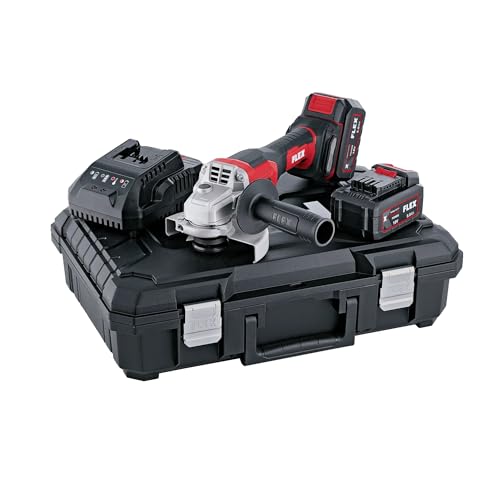 FLEX Aktion Akku-Winkelschleifer L 125 18.0-EC LD / 5.0 Set (Greifumfang 147 mm, Gewicht 1,47 kg, 2 x 18 V / 5,0 Ah Akkus) 530496 von FLEX