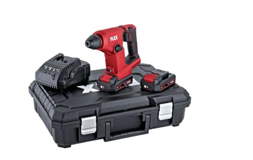 Flex FHE 1-16 18.0-EX TC 2.5 SET (Akkubohrhammer, 18 V, SDS-Plus, mit LED-Licht, Rechts-/Linkslauf, mit Transportkoffer, Bohrhammer, Bohrer) 531312 von FLEX