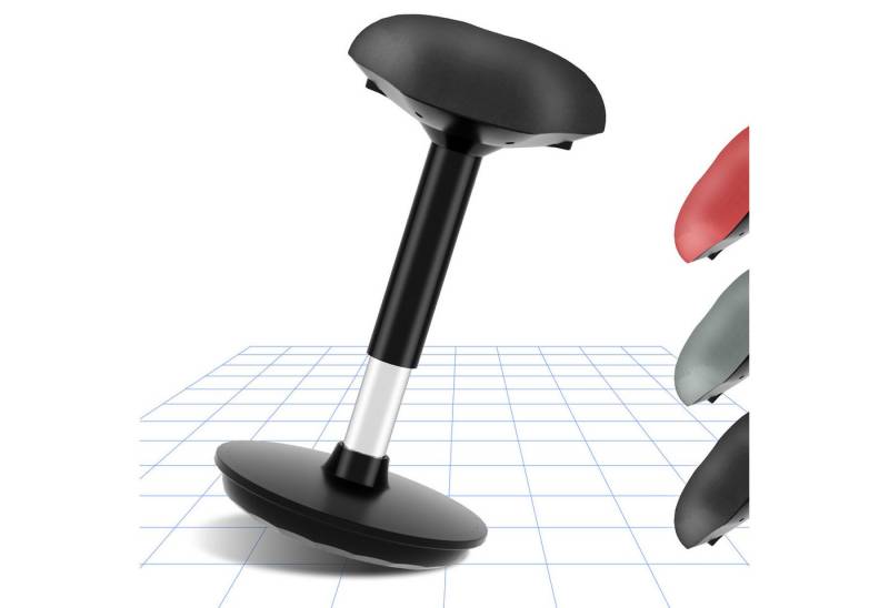FLEXISPOT Arbeitshocker Drehhocker mit Gummifuß (1 St), Flexispot Bürostuhl, Ergonomischer Schreibtischstuhl, 30° Schaukelbar von FLEXISPOT