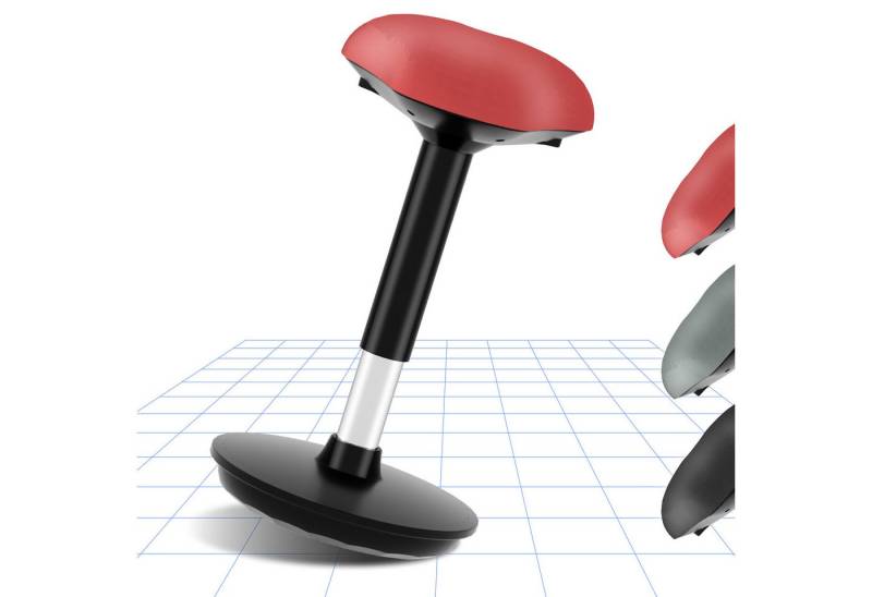 FLEXISPOT Arbeitshocker Drehhocker mit Gummifuß (1 St), Flexispot Bürostuhl, Ergonomischer Schreibtischstuhl, 30° Schaukelbar von FLEXISPOT