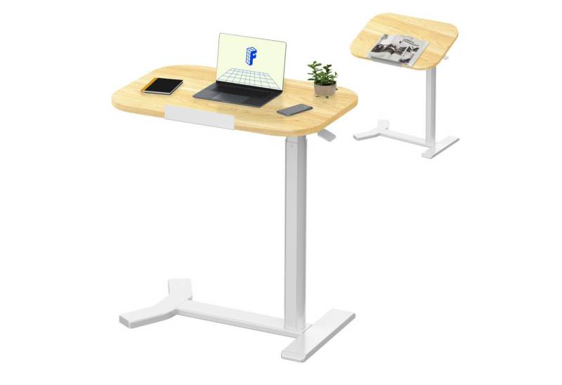 FLEXISPOT Beistelltisch Elektrisch Höhenverstellbar Beistelltisch C-Form Laptoptisch, mit stufenloser Höhenverstellung, 360° Rollen & einfacher Montage von FLEXISPOT