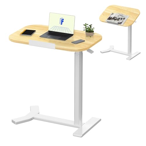 FLEXISPOT Beistelltisch H5 - Flexibler Laptoptisch und Betttisch mit neigbarer Tischplatte, höhenverstellbar & mobil, ideal für Sofa, Bett & Lesestunden (Ahorn) von FLEXISPOT