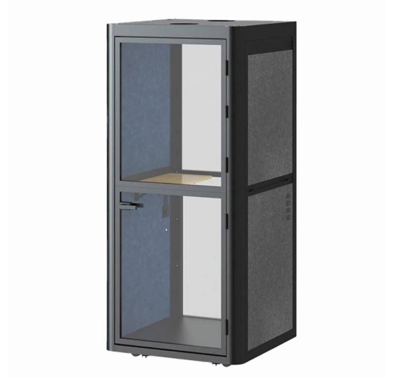 FLEXISPOT Büro-Set Höhenverstellbare Telefonbox, Quiet Meeting Pod, Büro-Pod, (Außen: Grau + Interior: Blau) von FLEXISPOT