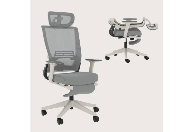 FLEXISPOT Bürostuhl Foldex Ergonomischer Bürostuhl – Ideal für Büro & Mittagspause (2D-Kopfstütze, Schreibtischstuhl mit Fußstütze – Perfekt für Home-Office & Entspannung), Faltbar, in verschiedenen Farben erhältlich, 90°-135° neigbar von FLEXISPOT