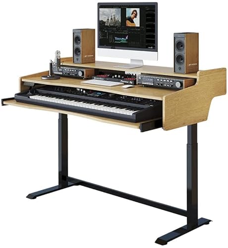 FLEXISPOT Elektrisch Höhenverstellbarer Studiotisch - Studio Schreibtisch ESD1 - mit Keyboardständer - für Arbeiter, Musikproduzent und Künstler von FLEXISPOT