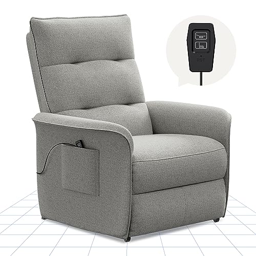 FLEXISPOT Elektrisch Relaxsessel mit verstellbare Rückenlehne- Verstellbarer TV Sessel, Fernsehsessel mit liegefunktion, 125° -160° verstellbare Rückenlehne – Relax Sessel，ergonomisch Hellgrau von FLEXISPOT