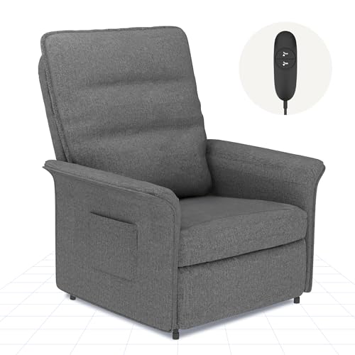 FLEXISPOT Elektrischer Relaxsessel (82 x 77 x 104 cm) mit verstellbarer Rückenlehne, Neigbar von 105 ° bis 155 °, Liegesessel, ergonomischer Relax-Sessel für Schlafzimmer und Wohnzimmer (hellgrau) von FLEXISPOT