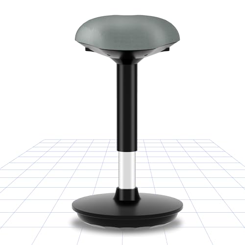 FLEXISPOT Ergonomie Wobble Hocker Arbeitshocker Bürohocker Ergonomische Stehhilfe Hoch verstellbar Sitzhocker Drehhocker Perfekt für Stehpult (Dunkelgrau) von FLEXISPOT