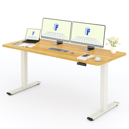 FLEXISPOT Höhenverstellbarer Schreibtisch 180 x 80 cm mit 2 Motoren & 25MM einteiliger Tischplatte,ergonomischer Bürotisch - Ahorn, Mousseweiß Gestell FLEXISPOT Höhenverstellbarer Schreibtisch 180 x 80 cm mit 2 Motoren & 25MM einteiliger Tischplatte,ergonomischer Bürotisch - Ahorn, Mousseweiß Gestell von FLEXISPOT