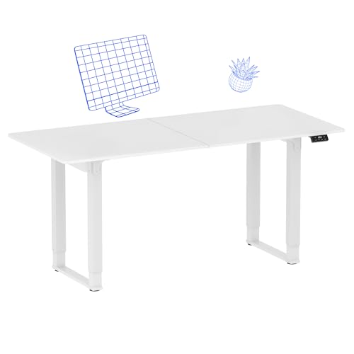 FLEXISPOT Höhenverstellbarer Schreibtisch 180x80 cm mit 4 Beinen, elektrisch mit 2 Motoren, mit LED-Display und Speicherfunktion, auch als Esstisch nutzbar, in Weiß FLEXISPOT Höhenverstellbarer Schreibtisch 180x80 cm mit 4 Beinen, elektrisch mit 2 Motoren, mit LED-Display und Speicherfunktion, auch als Esstisch nutzbar, in Weiß von FLEXISPOT