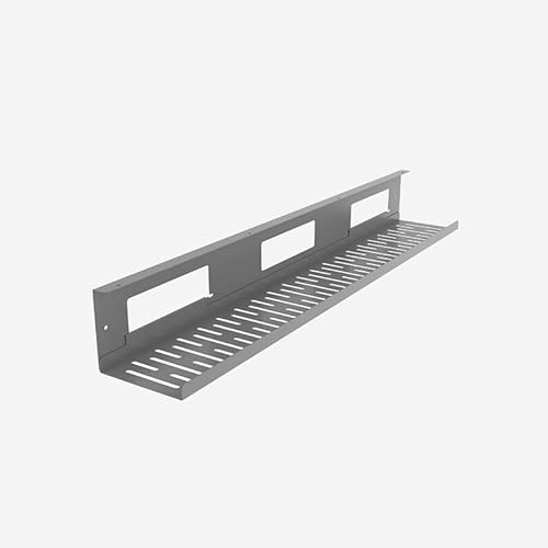 FLEXISPOT Kabelkanal Schreibtisch Large Kabelmanagement cmp051L Kabelwanne Flexibles und platzsparendes Kabelmanagement (Silver) von FLEXISPOT