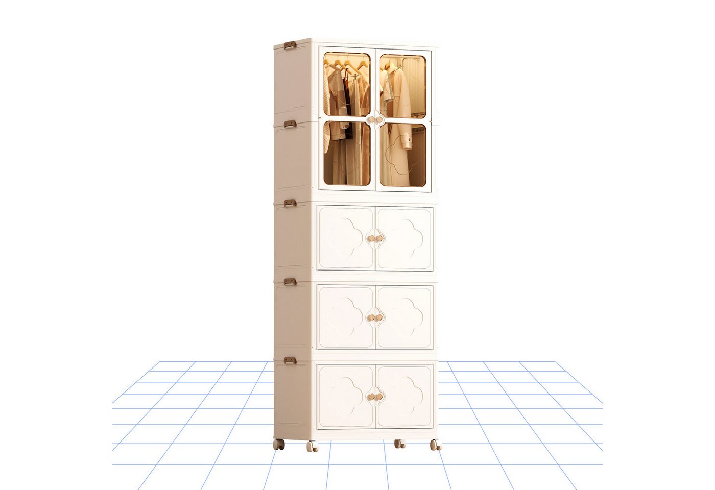 FLEXISPOT Kleiderschrank Aufbewahrungsbox mit Deckel Aufbewahrungsbehälter aus Kunststoff Faltbare Zusammenklappbar Aufbewahrungsbox FLEXISPOT Kleiderschrank Aufbewahrungsbox mit Deckel Aufbewahrungsbehälter aus Kunststoff Faltbare Zusammenklappbar Aufbewahrungsbox von FLEXISPOT