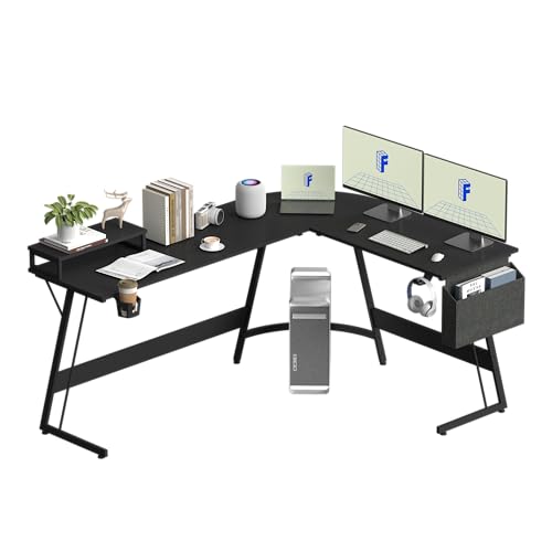 FLEXISPOT L-förmiger Gaming-Schreibtisch, ergonomischer Eckschreibtisch, Computertisch, großer PC-Schreibtisch mit Monitorständer für Zuhause und Büro, Schwarz, 167x127x75cm FLEXISPOT L-förmiger Gaming-Schreibtisch, ergonomischer Eckschreibtisch, Computertisch, großer PC-Schreibtisch mit Monitorständer für Zuhause und Büro, Schwarz, 167x127x75cm von FLEXISPOT
