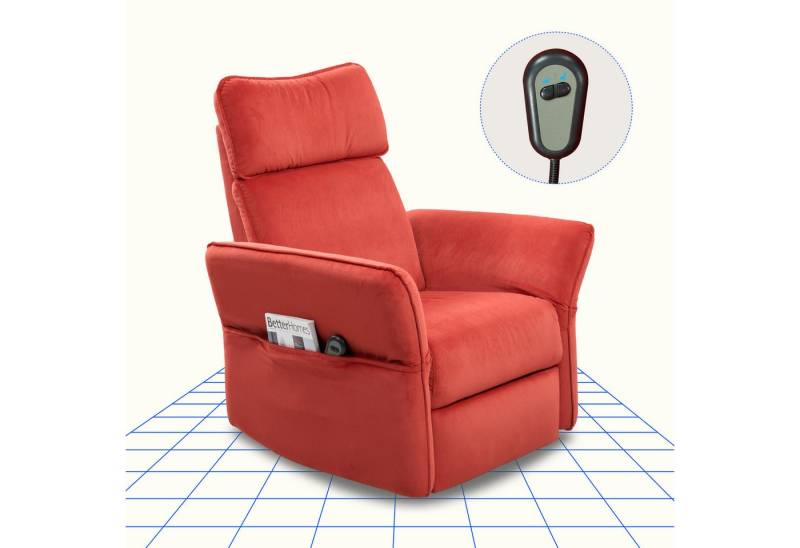 FLEXISPOT Loungesessel Relaxsessel – Elektrischer Liegesessel, drehbarer Schaukelstuhl (mit 3D-Kopfstütze, 180-225° verstellbaren Armlehnen, Rocking- & 360° Drehfunktion, mit Seitentaschen), Fernsehsessel mit verstellbare Rückenlehne im Wohnzimmer von FLEXISPOT