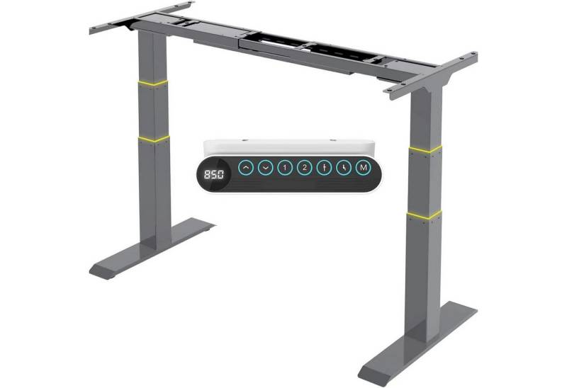 FLEXISPOT Schreibtisch Elektrisch höhenverstellbares Tischgestell E6 (2 Motore, 3-Fach-Teleskop, 4 Speicherplätze, Kollisionschutz Funktion, LED-Display), USB Ladeanschluss, MAX Load: 160KG von FLEXISPOT