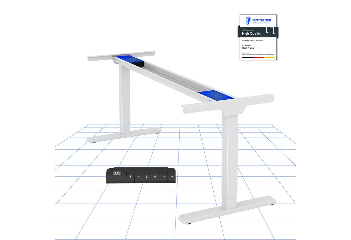 FLEXISPOT Schreibtisch Elektrisch höhenverstellbares Tischgestell (Dual-Motor & 2-Fach-Teleskop, ohne Tischplatte), Einfache Bedienung, Anti-Kollisionssystem, Max. Load: 100KG FLEXISPOT Schreibtisch Elektrisch höhenverstellbares Tischgestell (Dual-Motor & 2-Fach-Teleskop, ohne Tischplatte), Einfache Bedienung, Anti-Kollisionssystem, Max. Load: 100KG von FLEXISPOT