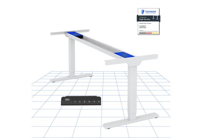FLEXISPOT Schreibtisch Elektrisch höhenverstellbares Tischgestell (Dual-Motor & 2-Fach-Teleskop, ohne Tischplatte), Einfache Bedienung, Anti-Kollisionssystem, Max. Load: 100KG von FLEXISPOT