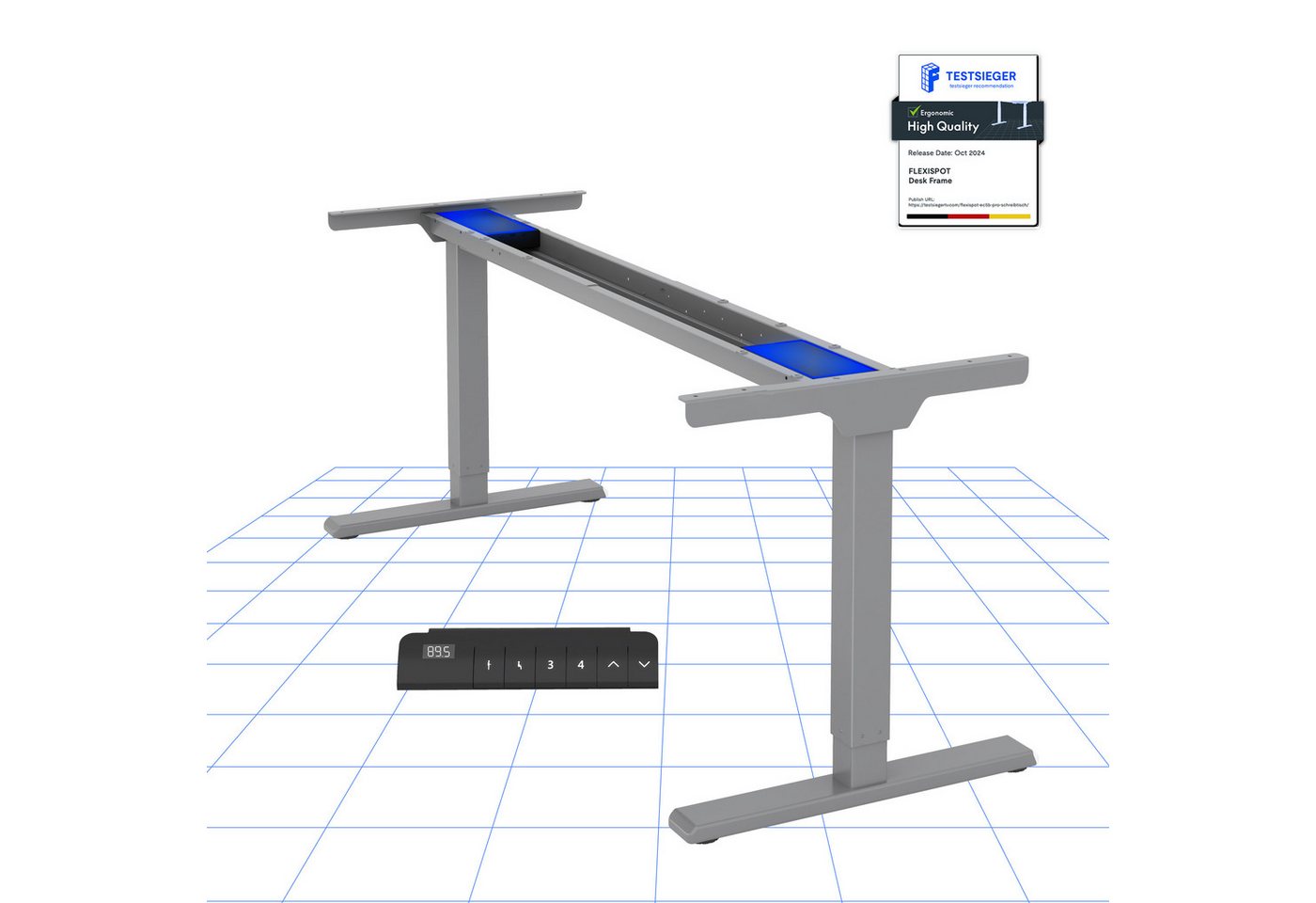 FLEXISPOT Schreibtisch Elektrisch höhenverstellbares Tischgestell (Dual-Motor & 2-Fach-Teleskop, ohne Tischplatte), Einfache Bedienung, Anti-Kollisionssystem, Max. Load: 100KG FLEXISPOT Schreibtisch Elektrisch höhenverstellbares Tischgestell (Dual-Motor & 2-Fach-Teleskop, ohne Tischplatte), Einfache Bedienung, Anti-Kollisionssystem, Max. Load: 100KG von FLEXISPOT