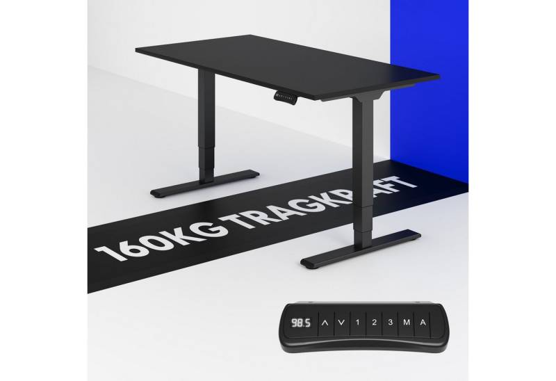 FLEXISPOT Schreibtisch Elektrisch Höhenverstellbarer Schreibtisch EC5 PRO (2 Motore & 3 Hub-Säulen & 3-fach-Teleskop, mit Memory-Steuerung), Einteilige Tischplatte(Made in EU) 140 x 80/160 x 80, MAX. LOAD 160KG von FLEXISPOT