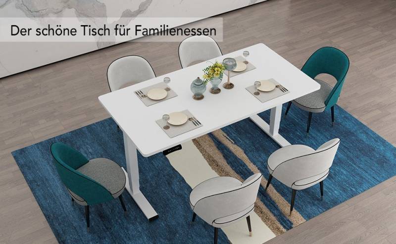 FLEXISPOT Schreibtisch EC5 PRO (2 Motore & 3 Hub-Säulen, mit Memory-Steuerung), Elektrisch Höhenverstellbarer Schreibtisch, 120 x 60 von FLEXISPOT