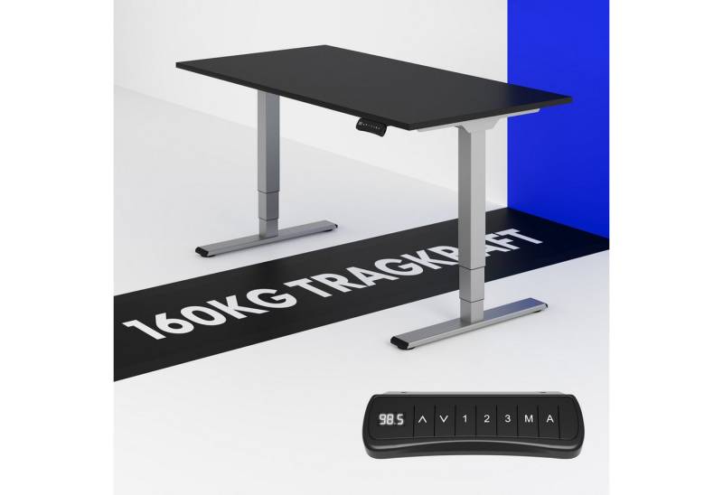 FLEXISPOT Schreibtisch Elektrisch Höhenverstellbarer Schreibtisch EC5 PRO (2 Motore & 3 Hub-Säulen & 3-fach-Teleskop, mit Memory-Steuerung), Einteilige Tischplatte(Made in EU) 140 x 80/160 x 80, MAX. LOAD 160KG von FLEXISPOT
