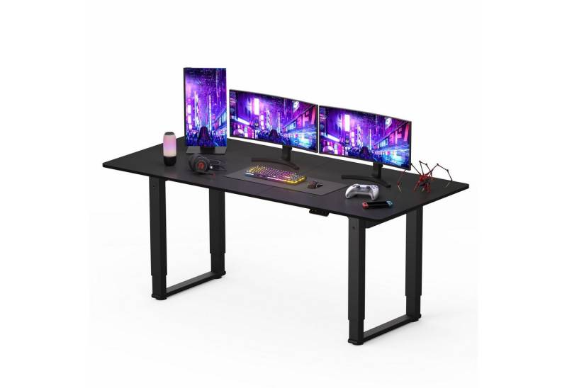 FLEXISPOT Schreibtisch Elektrisch höhenverstellbarer Tisch mit Doppelmotor (Höhenverstellbarer Schreibtisch elektrisch), 4-Beinen, 2 Motoren, 2-Fach-Teleskop von FLEXISPOT