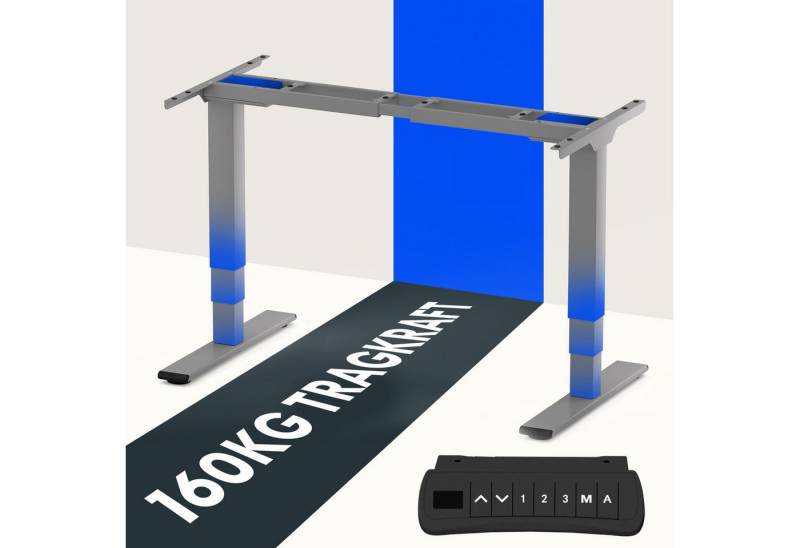 FLEXISPOT Schreibtisch Elektrisch höhenverstellbares Tischgestell (EC5 Serie) (Dual-Motor & 3-Fach-Teleskop & 3 Speicherhöhen), Zeit-Erinnerungsfunktion, Softstart/-Stop, Max. Load: 160kg von FLEXISPOT