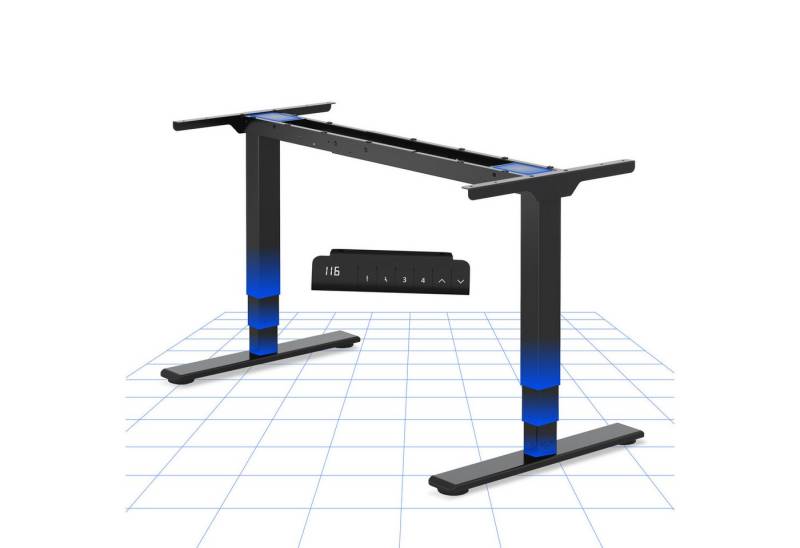 FLEXISPOT Schreibtisch Elektrisch höhenverstellbares Tischgestell (EC5 Serie) (Dual-Motor & 3-Fach-Teleskop & 4 Speicherhöhen), Antikollisionssystem, LED-Display, Max. Load: 100kg von FLEXISPOT