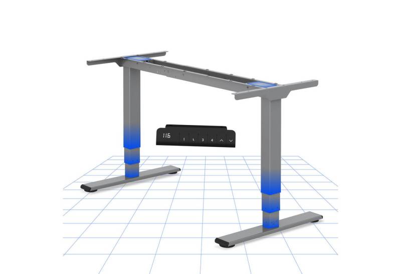 FLEXISPOT Schreibtisch Elektrisch höhenverstellbares Tischgestell (EC5 Serie) (Dual-Motor & 3-Fach-Teleskop & 4 Speicherhöhen), Antikollisionssystem, LED-Display, Max. Load: 100kg von FLEXISPOT