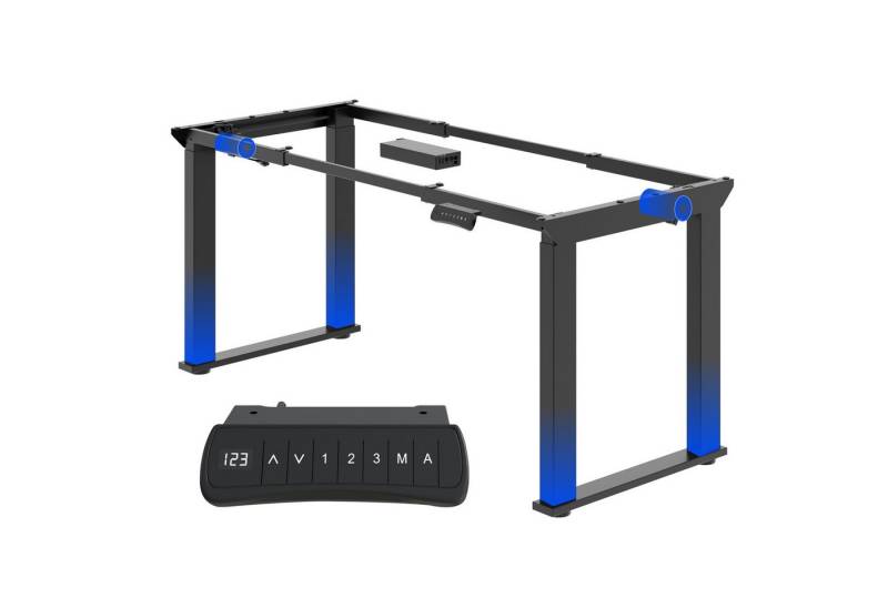 FLEXISPOT Schreibtisch Höhenverstellbarer Schreibtischgestell mit 4-Beinen (Dual-Motor, Großzügige Tischplattengröße 120-200 cm, 3 Speicherhöhen & Timer & Anti-Kollision & LED-Display), Moderner Esstisch, Home & Office, Max. Load: 150KG von FLEXISPOT