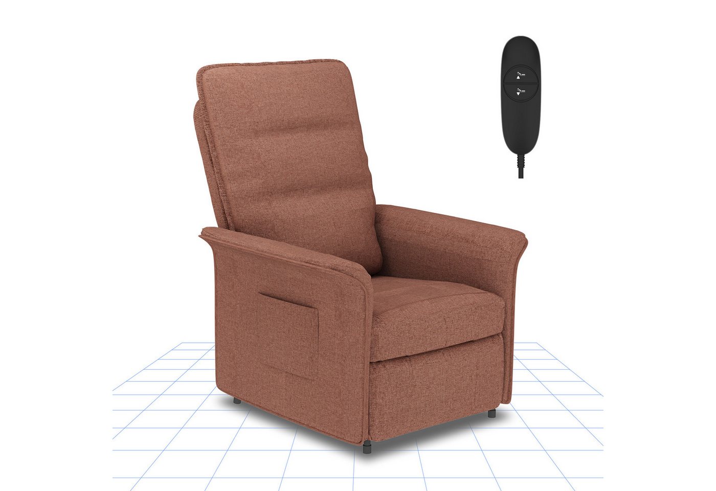 FLEXISPOT Sessel Elektrischer Relaxsessel – Ergonomischer Liegesessel mit Relaxfunktion (leicht zu montieren, kompakt verpackt & einfach zu transportieren), Fernsehsessel, ergonomisch, bis 200 kg belastbar, 105°-155° von FLEXISPOT