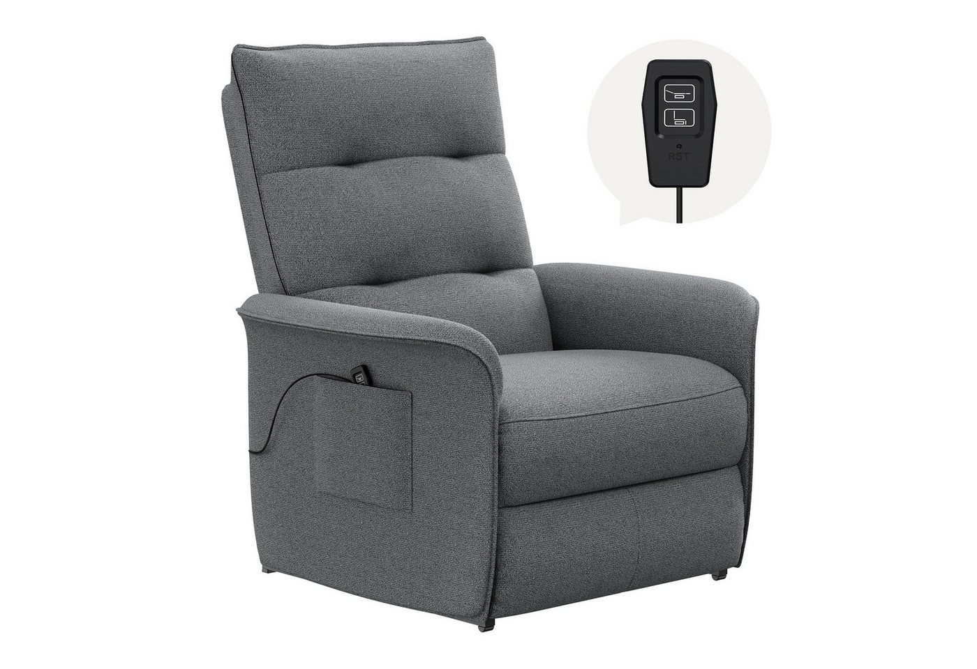 FLEXISPOT Sessel Elektrischer Relaxsessel – Ergonomischer Liegesessel mit Relaxfunktion (leicht zu montieren, kompakt verpackt & einfach zu transportieren), Fernsehsessel, ergonomisch, bis 200 kg belastbar, 105°-155° von FLEXISPOT