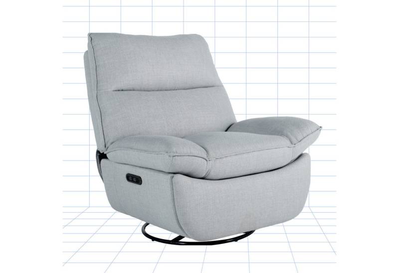 FLEXISPOT Sessel Schaukelsessel gemütlicher TV-Sessel, Relaxsessel (Schlafsessel mit USB, Drehsessel mit Rocking, Ruhesessel für Senioren & Stillenden), Versteckter Stauraum, 105° - 145° verstellbar, 159 KG belastbar von FLEXISPOT