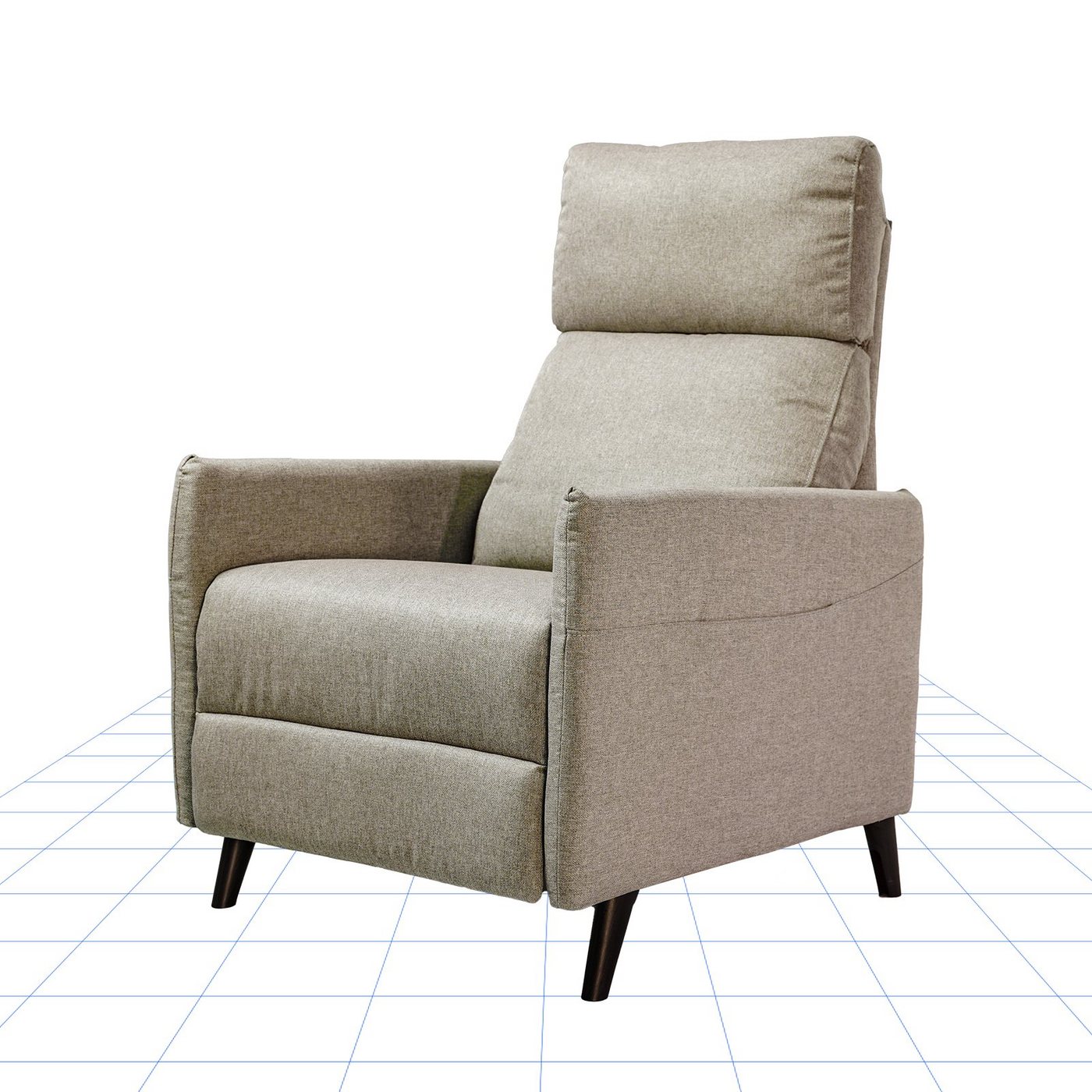 FLEXISPOT Sessel Stoff Fernsehsessel XC1 (Weich gepolsterte Rückenlehne, Perfektes Design für Komfort), 125°-165° Flexibel verstellbar von FLEXISPOT