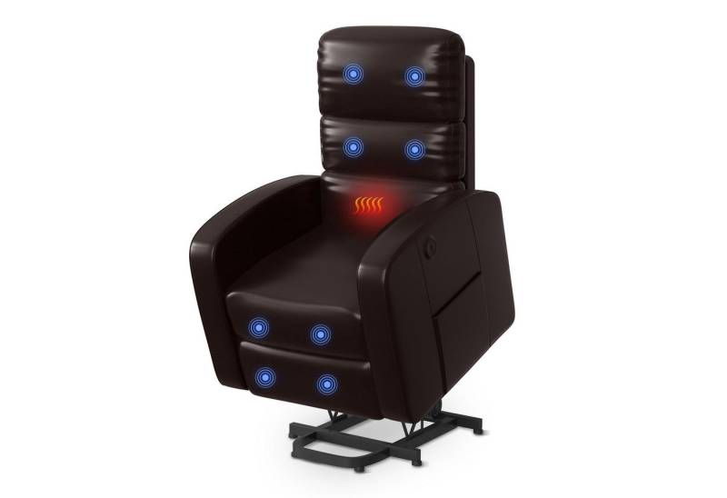 FLEXISPOT Sessel Multifunktionaler Elektrischer Relaxsessel (mit Sitzheizung-, Massage- und Liegefunktion, USB-Ladeanschluss und zusätzlicher Stauraum), 110° - 140° verstellbar, 150 KG belastbar von FLEXISPOT