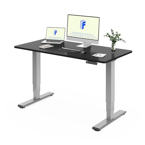 FLEXISPOT höhenverstellbarer Schreibtisch elektrisch 120×80 cm mit Dualmotor, 25MM einteiliger Tischplatte&3-Fach Teleskop EC5 LITE von FLEXISPOT