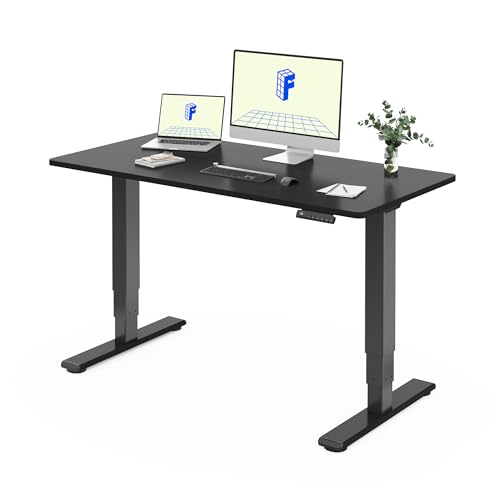 FLEXISPOT höhenverstellbarer Schreibtisch elektrisch 140×80 cm mit Dualmotor, 25MM einteiliger Tischplatte&3-Fach Teleskop EC5 LITE von FLEXISPOT