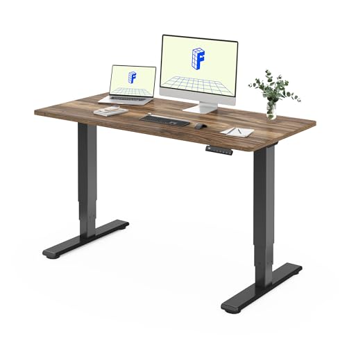 FLEXISPOT höhenverstellbarer Schreibtisch elektrisch 140×80 cm mit Dualmotor, 25MM einteiliger Tischplatte&3-Fach Teleskop EC5 LITE von FLEXISPOT