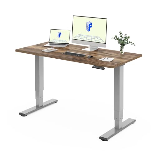 FLEXISPOT höhenverstellbarer Schreibtisch elektrisch 140×80 cm mit Dualmotor, 25MM einteiliger Tischplatte&3-Fach Teleskop EC5 LITE von FLEXISPOT