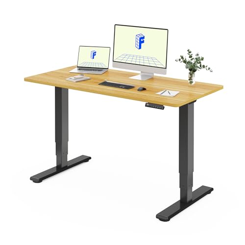 FLEXISPOT höhenverstellbarer Schreibtisch elektrisch 180×80 cm mit Dualmotor, 25MM einteiliger Tischplatte&3-Fach Teleskop EC5 LITE von FLEXISPOT