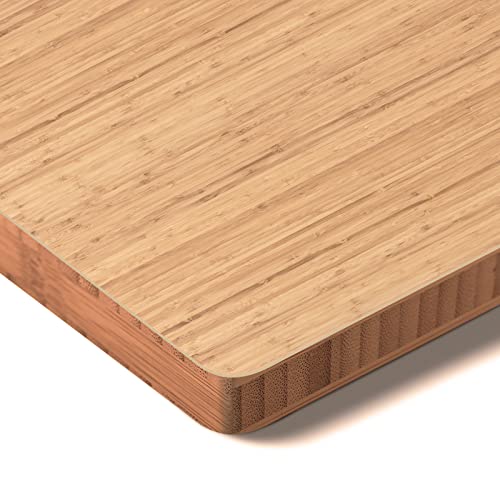 FLEXISPOT stabile Tischplatte 180x80 cm 1,9 cm stark - DIY Schreibtischplatte Bürotischplatte Bambus Spanholzplatte (Bambus, 180 x 80 cm) von FLEXISPOT